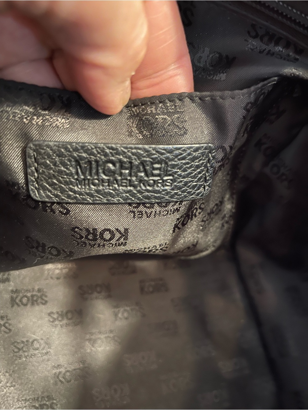 Michael Kors Black Leather Satchel with Gold Accents - Picture 11 of 14
